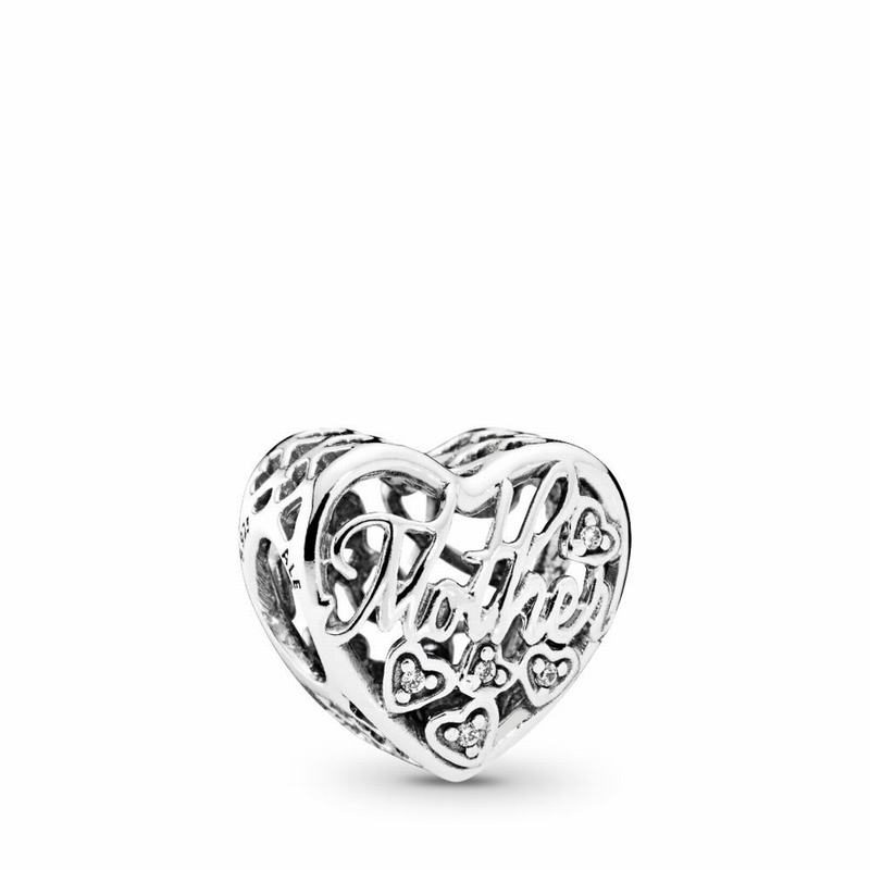 Pandora Mother & Son Bond Charm Ireland - Sterling Silver/Cubic Zirconia - 810954WLQ